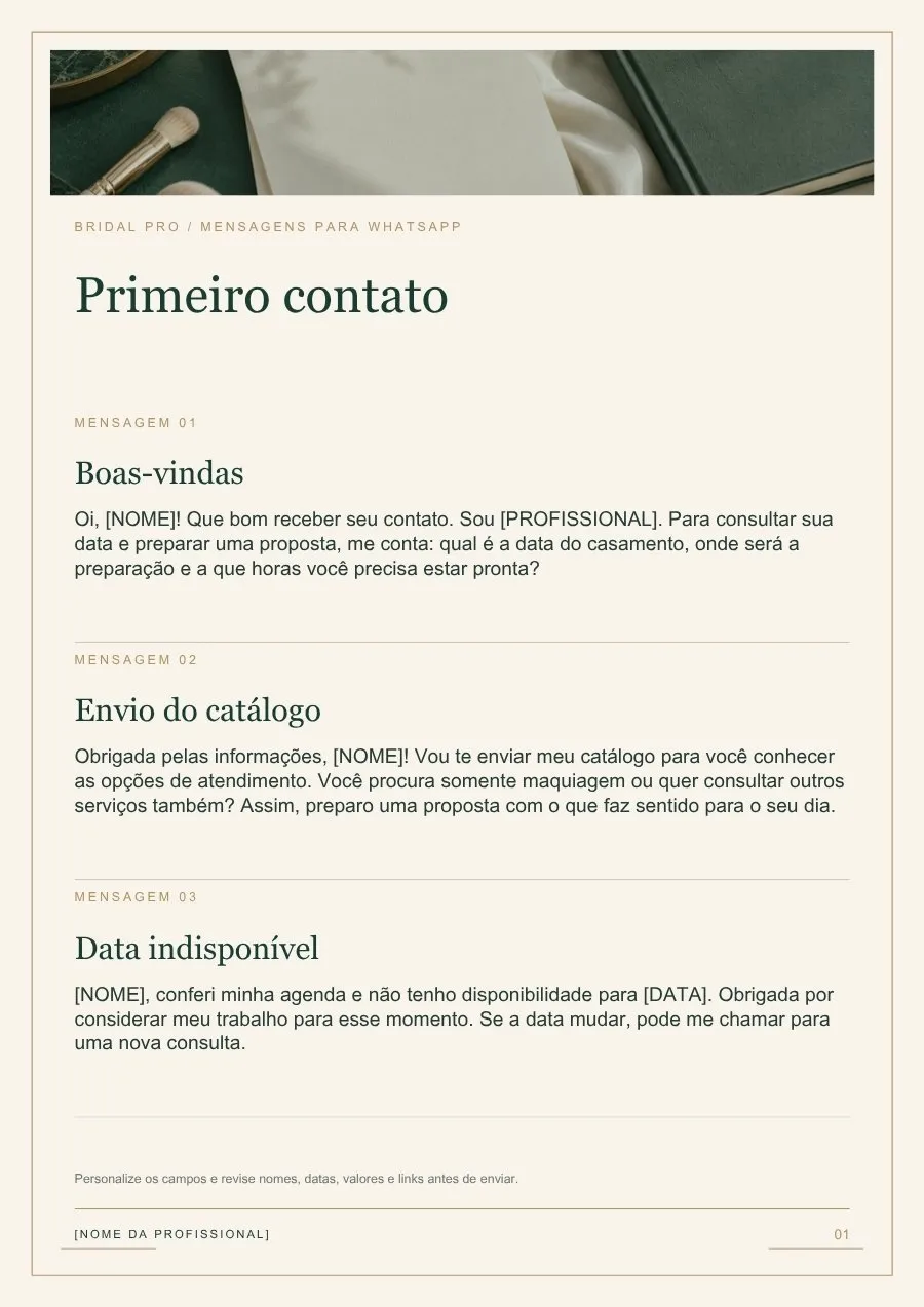 Modelos de mensagens para WhatsApp no celular