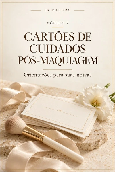Capa de apresentação do bônus Cartões de Cuidados Pós-Maquiagem