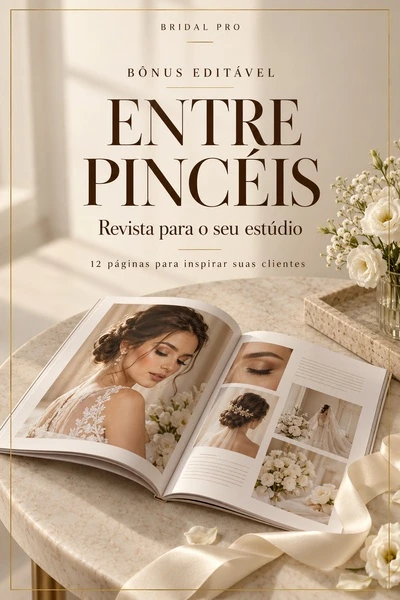 Capa de apresentação do bônus Revista Editável Entre Pincéis