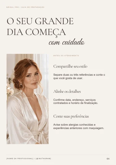 Prévia real do material Guia de Preparação da Noiva